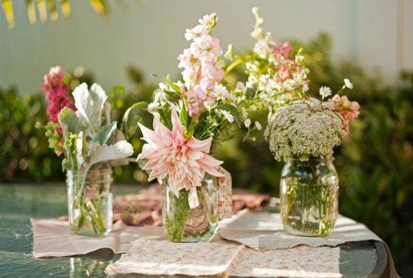 deco table simple fleurs