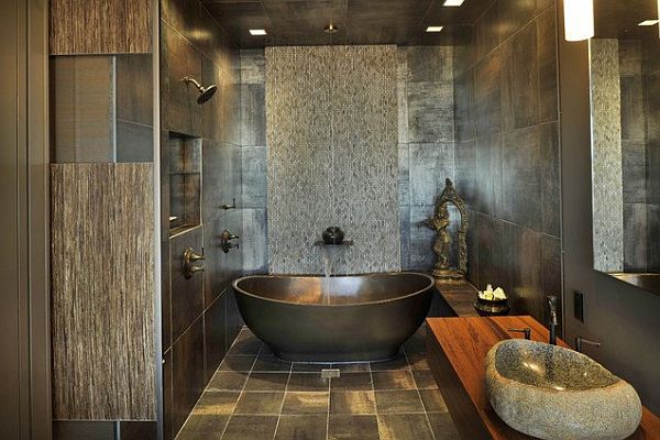 carreaux de salle de bains decoration asiatique salle bains