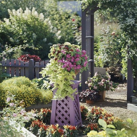 decoration jardin accessoire violet
