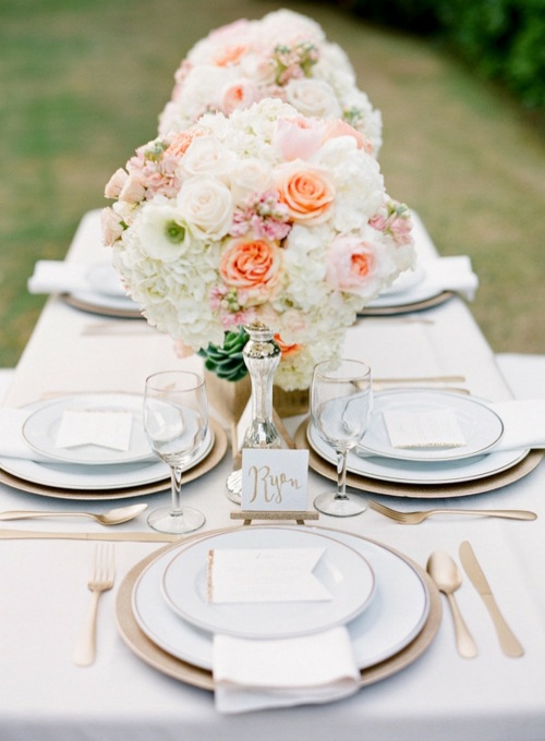 decoration mariage table romantique