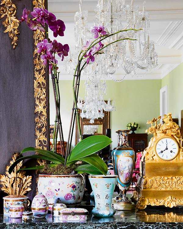 decoration orchidee style rococo
