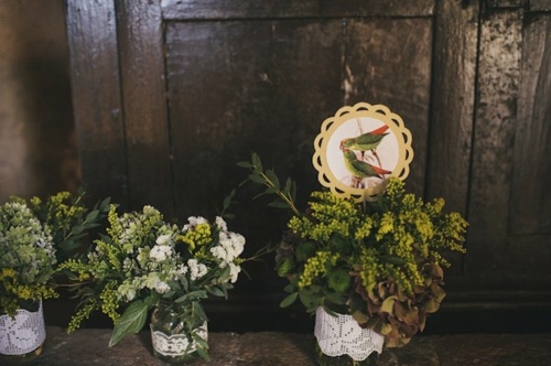 decoration petites vases table mariage