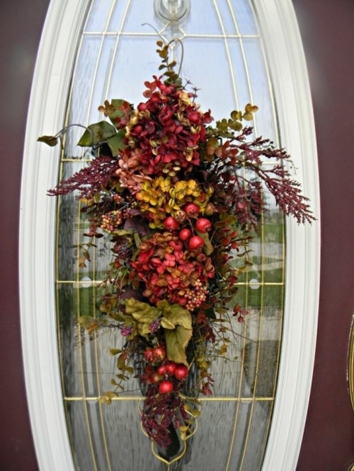 decoration porte fleurs automne