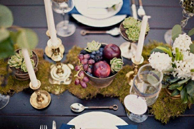 décoration table belle idée automne fruit