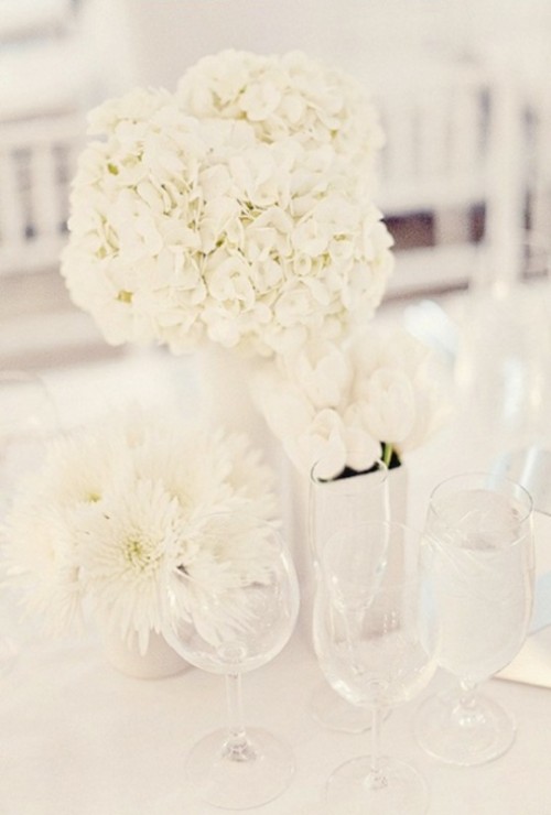 decoration table mariage hiver blancheur deco fleurs