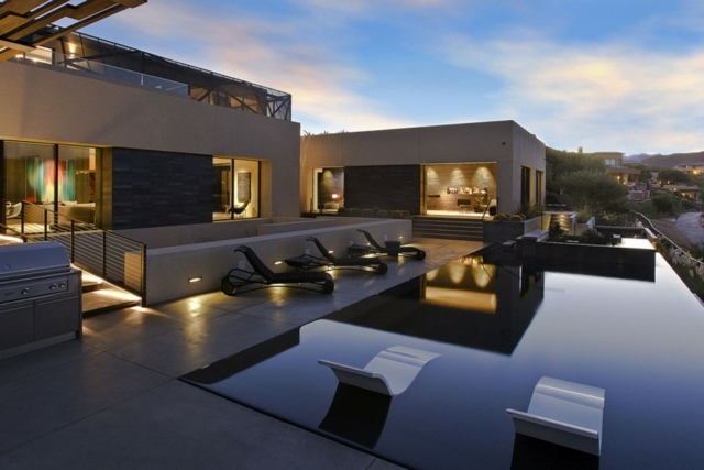 decoration terrasse moderne piscine
