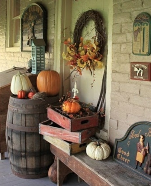 decoration veranda automne