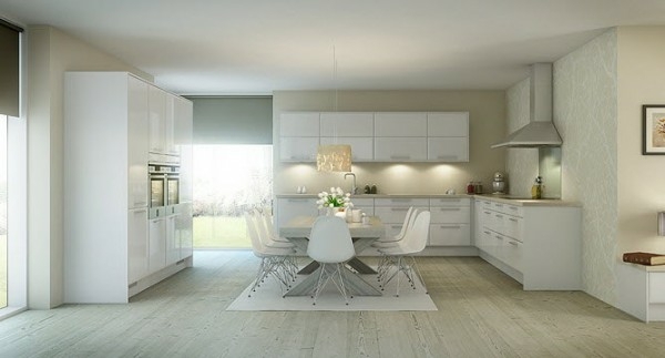 design épuré cuisine blanche meubles simples