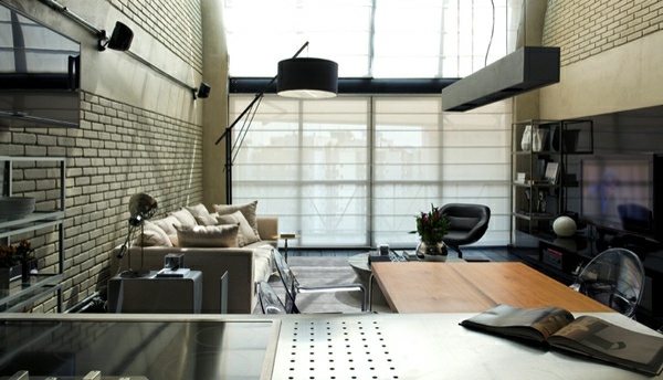 design industriel minimaliste appartement contemporain