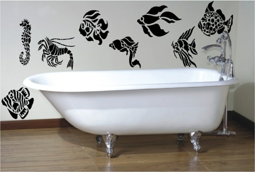 déco elegante salle bain stickers