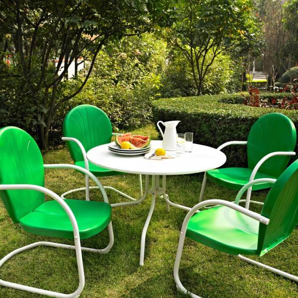 déco extérieur pasteque chaise vert jardin