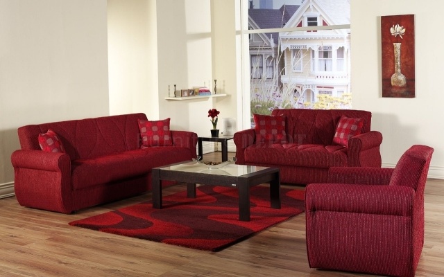déco-salon-couleur-rouge-idée-originale-ensemble-canapé