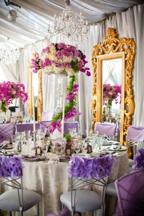décor glamour extravagant nuances violet doré