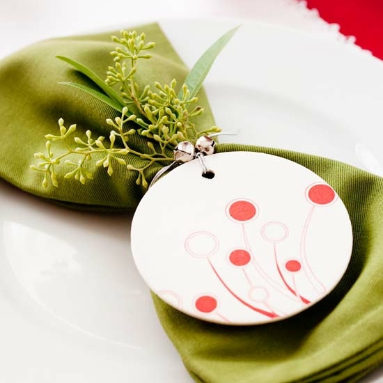 décoration de Noël table-ronds-serviettes-faciles
