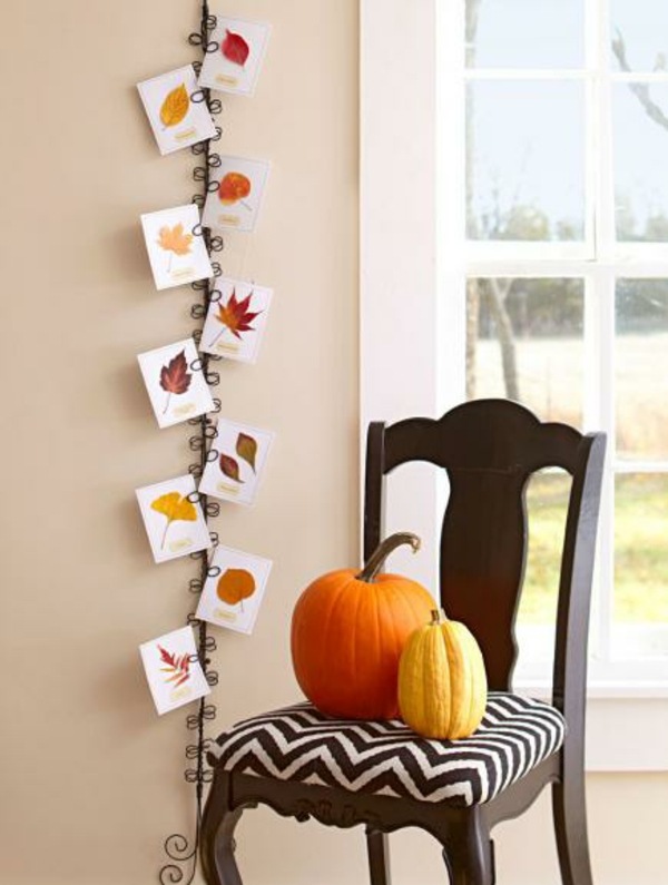 décoration automne guirlande cartes