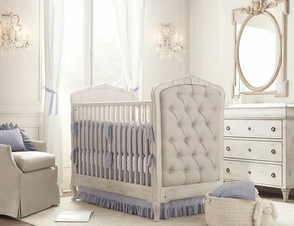 décoration chambre bébé bleu blanc