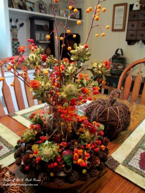 décoration cuisine automne table
