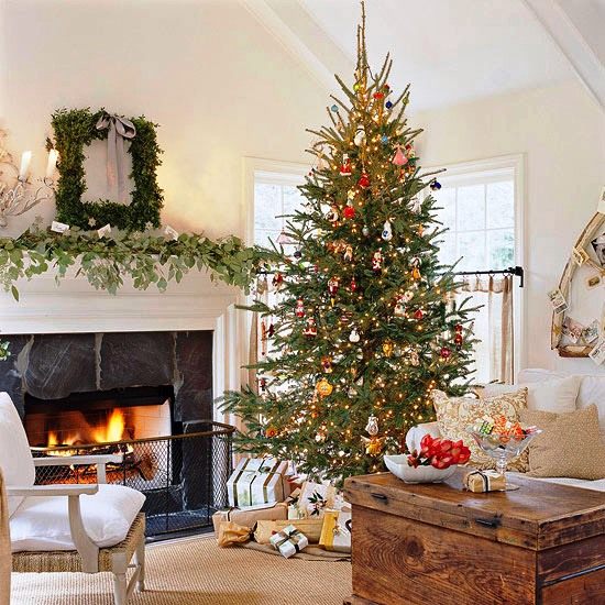 décoration-sapin-Noël-boules-ornements-traditionnelle décoration arbre de Noël