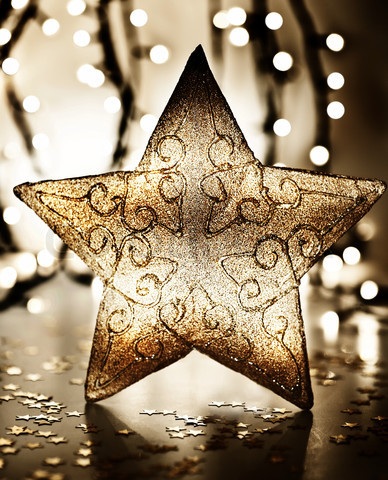 décoration-sapin-Noël-étoile-or-sapin décoration arbre de Noël