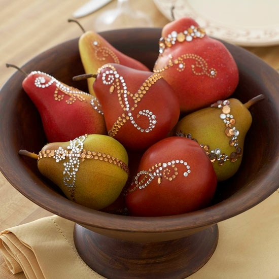 décoration table automne fruits