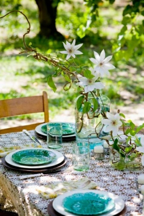 décoraton de table estivale fleur