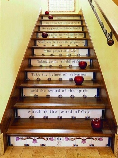 escalier déco inspiration automnale