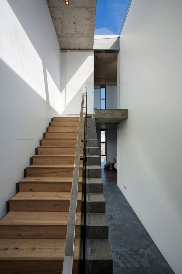 escalier extérieur maison contemporaine