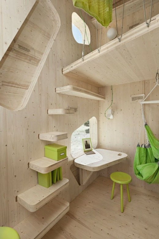 espace design decoupe bois reduit petit vert