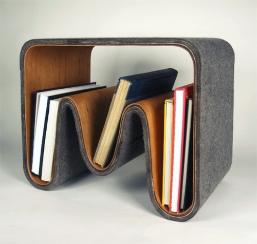 étagère design chaise tabouret livres
