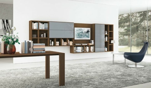 etagere design moderne salon bois