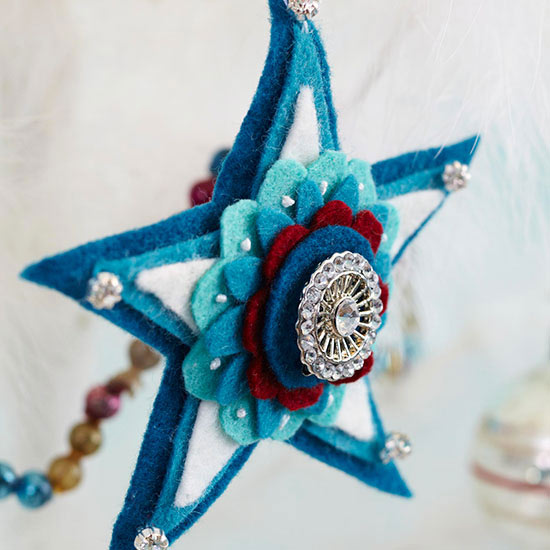 étoile noël bleu blanc décoration diy