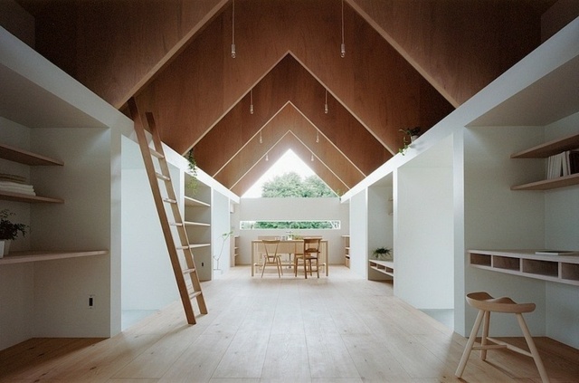 extension bois style architects vue interieur