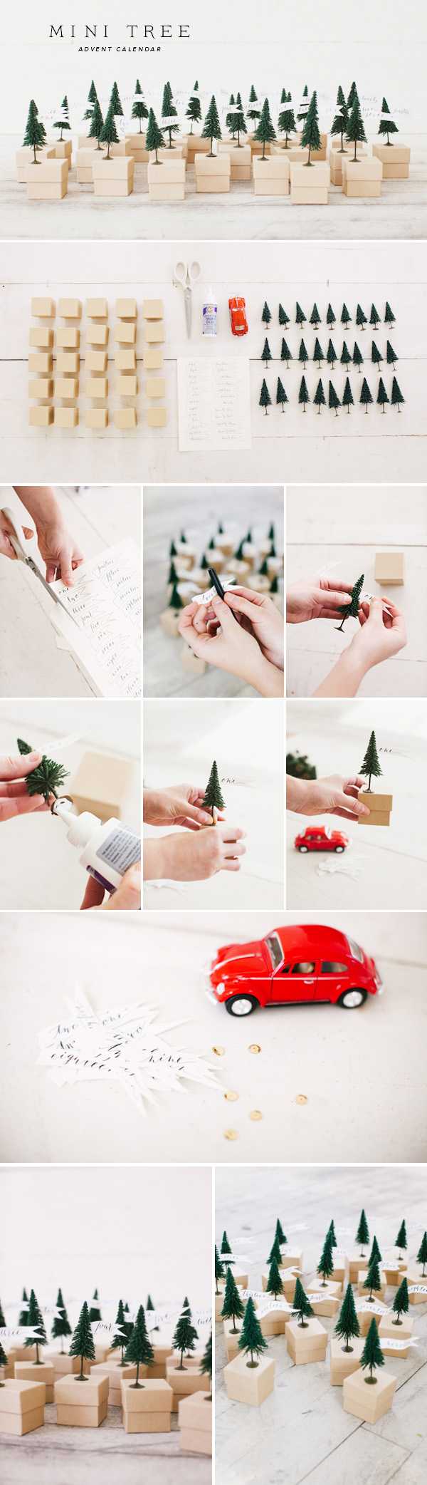 fabriquer-calendrier-Avent-petites-figures-sapins-Noel-verts-petites-boîtes