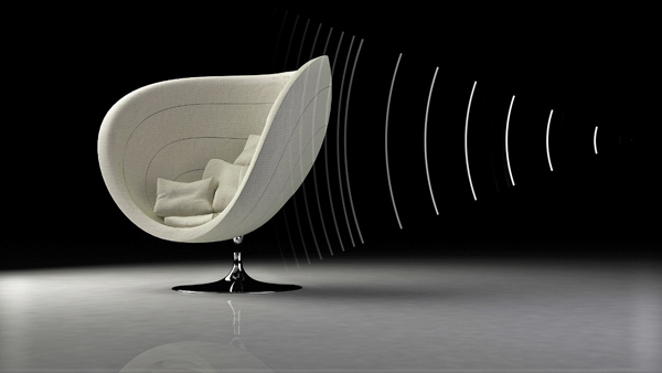 fauteuil blanc pivotant design rétro