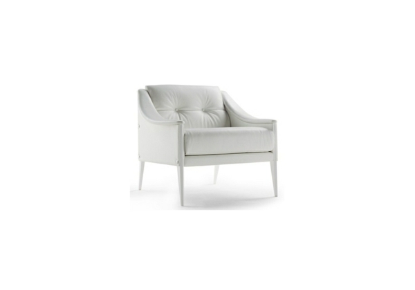 fauteuil cuir blanc design