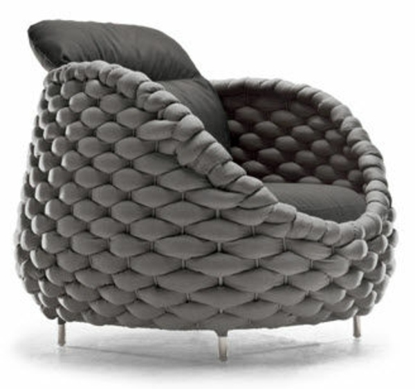 fauteuil de design moderne gris original