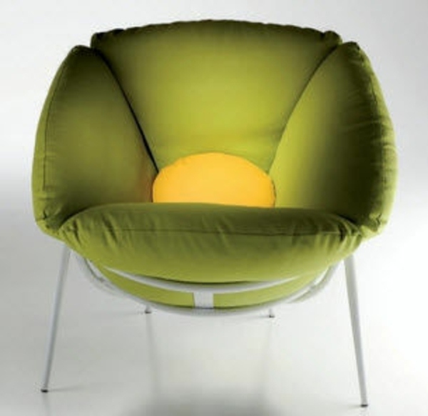 fauteuil de design moderne vert vif