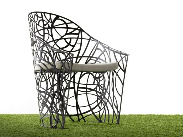 fauteuil de jardin metal design De Castelli Patrizia Pozzi