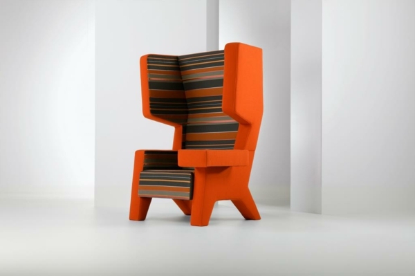 fauteuil orange moderne design
