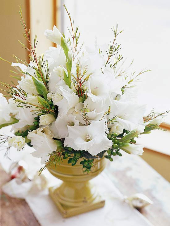 fleurs blanches noël décoration jolie