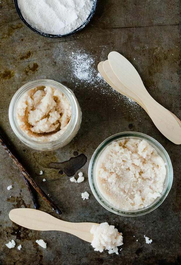 gommage noix de coco vanille sel de mer sucre