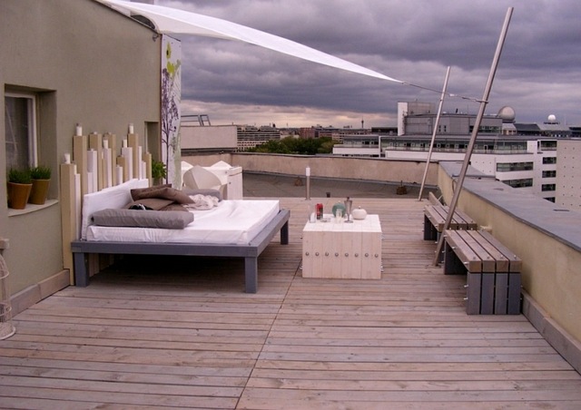 grand lit modern sur toits