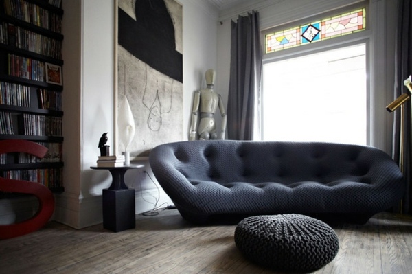 grand sofa design noir