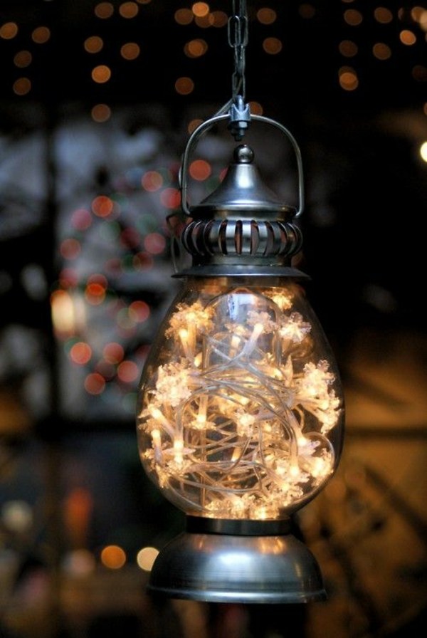 guirlandes-lumineuses-Noël-lanterne-idée-originale guirlandes lumineuses de Noël