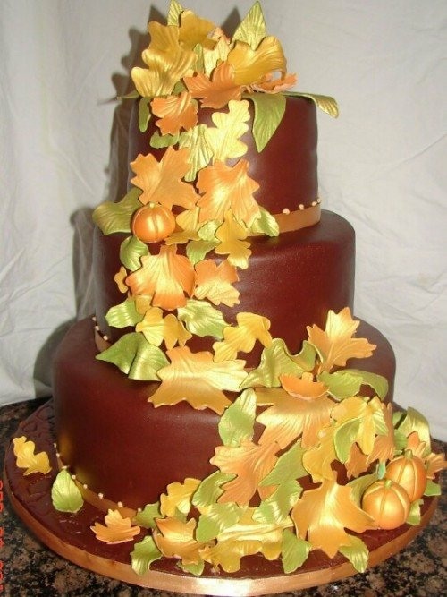 gâteau mariage couleurs automne