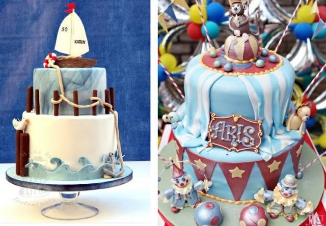 gâteaux fantastiques thème marin et clown