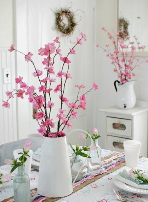 idée cuisine déco printemps fleurs table