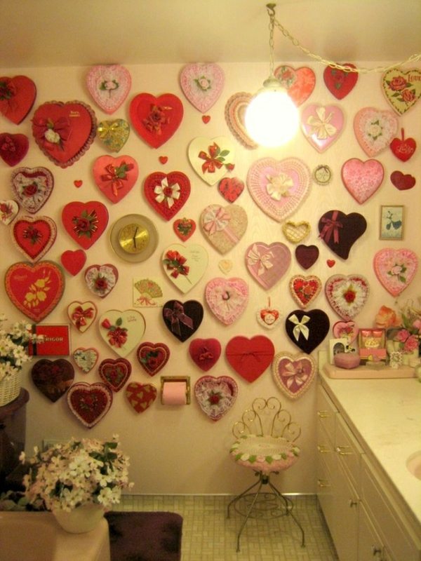 Saint Valentin romantique salle de bain