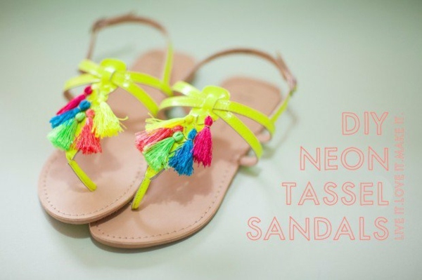 idee DIY mode decoration sandales