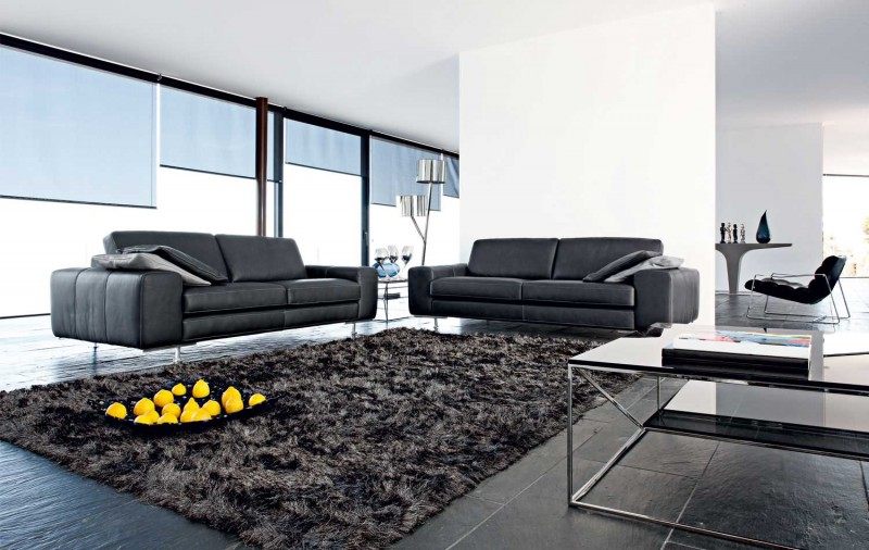 idee-canape-divan-sofa-Salon-roche-bobois-tapis-noir